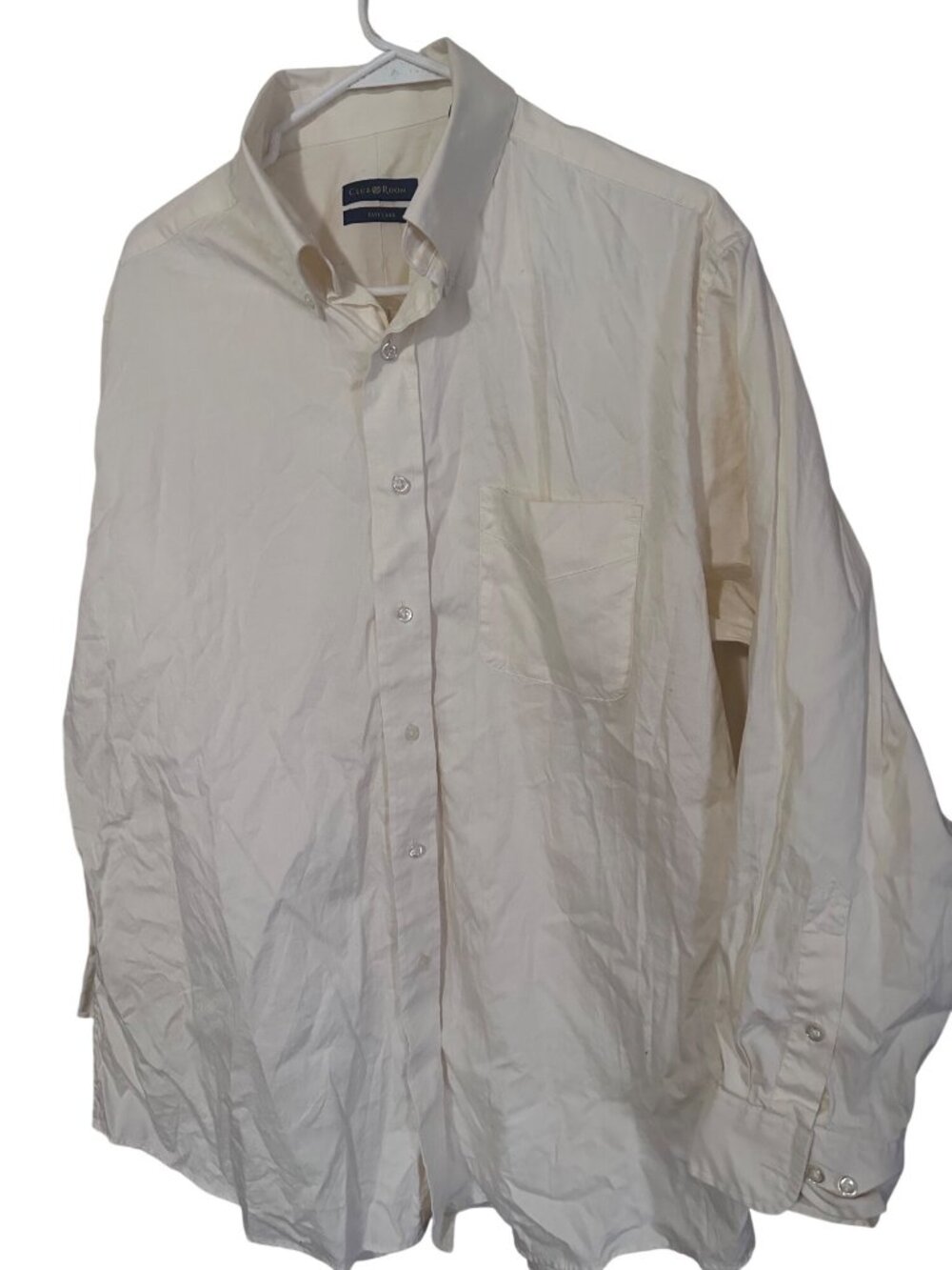 Club Room Easy Care Men’s Yellow Dress Shirt 16.5 32/33 Cotton
